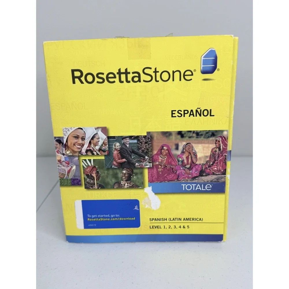 Rosetta Stone Spanish Espanol Levels 1-5 Disc Set Missing Headphones‎